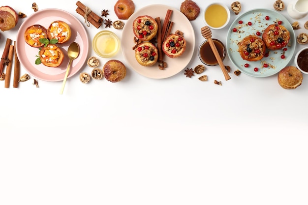 Nakrycie stołu z kilkoma daniami